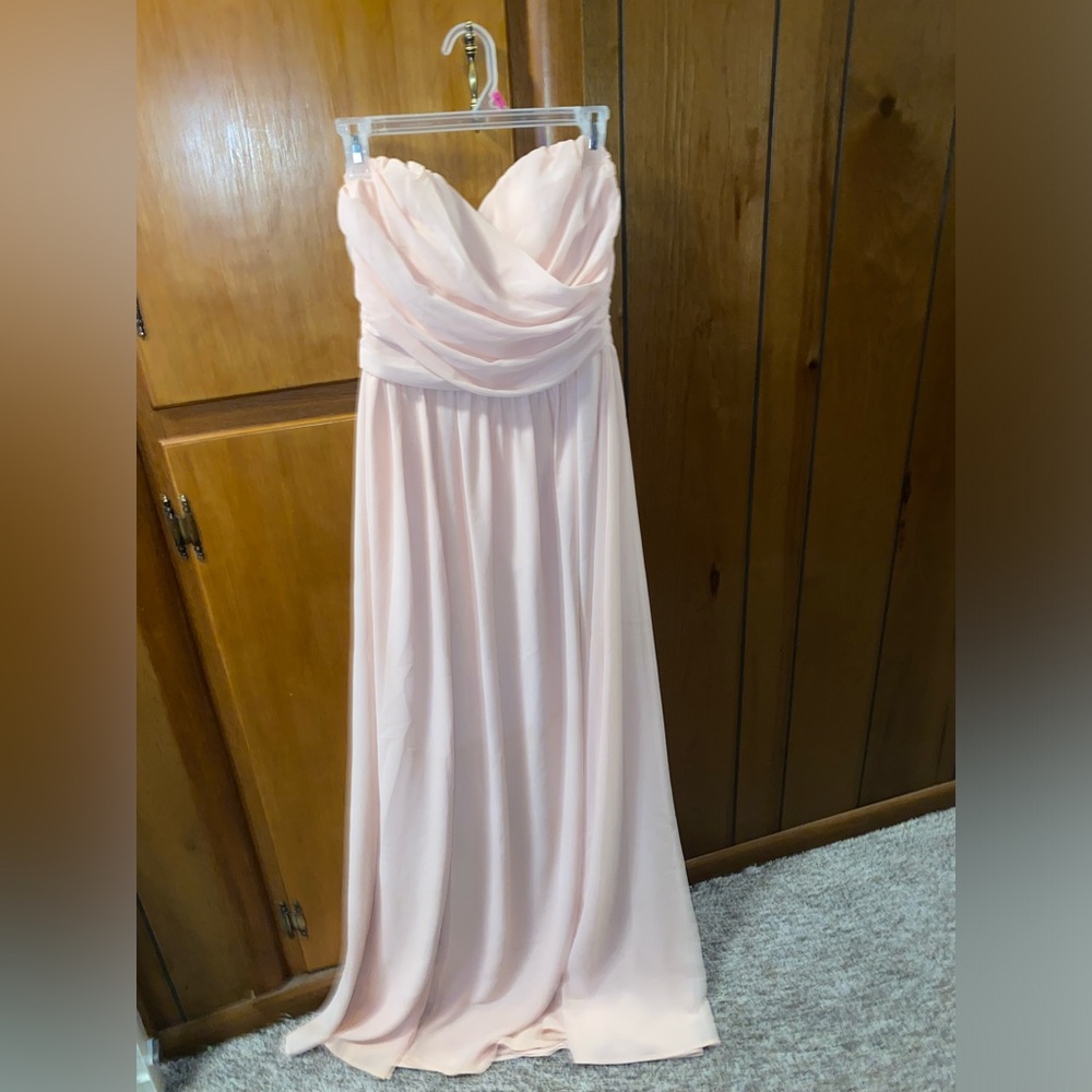 LuLu’s Moonlight Serenade Peach Strapless Maxi Dress - Picture 6 of 6